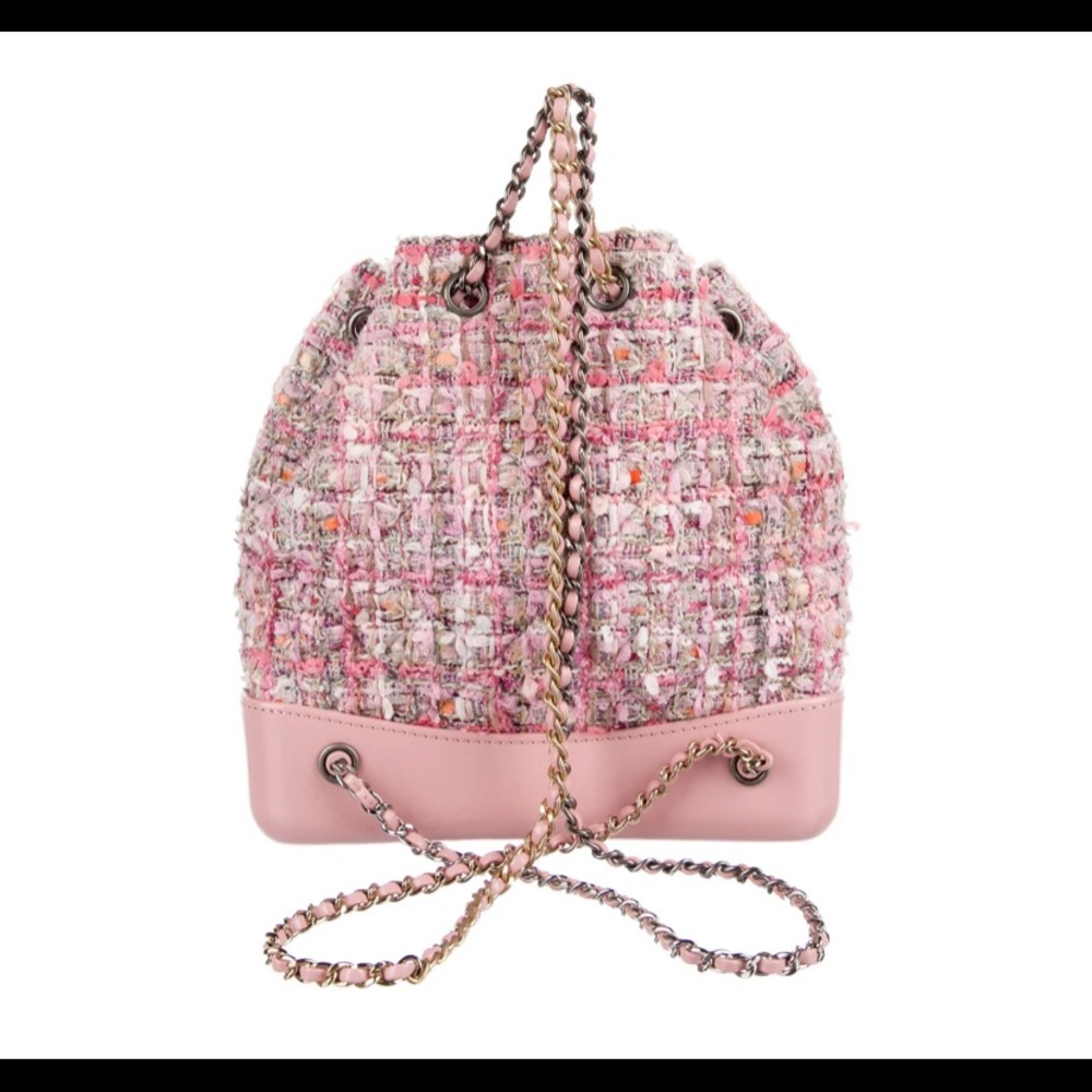Chanel Gabrielle pink Tweed Backpack, small - Picture 3 of 8